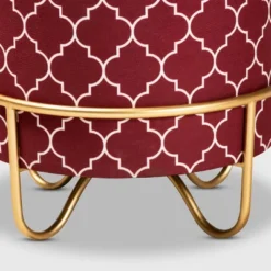Candice Quatrefoil Velvet Upholstered Metal Ottoman Red - Baxton Studio 8 Candice Quatrefoil Velvet Upholstered Metal Ottoman Red - Baxton Studio -Baxton Studio GUEST 8416870d f676 4230 a4f0 d290feffafb6