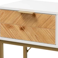 Giona Two-Tone Wood And Metal 1 Drawer Console Table White/Gold - Baxton Studio 13 Giona Two-Tone Wood And Metal 1 Drawer Console Table White/Gold - Baxton Studio -Baxton Studio GUEST 852b5908 7148 4637 804a 323aad1f8487