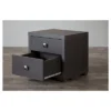 Silvertone Modern Nightstand Espresso - Baxton Studio