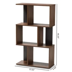 40.2" Legende Finished Display Bookcase Brown/Dark Gray - Baxton Studio 8 40.2" Legende Finished Display Bookcase Brown/Dark Gray - Baxton Studio -Baxton Studio GUEST 85b88ac4 2525 49b8 a5c4 107cc92b752b
