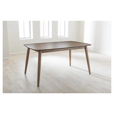 Edna Mid-Century Modern French Oak Light Brown Finishing Wood Dining Table - Baxton Studio 5 Edna Mid-Century Modern French Oak Light Brown Finishing Wood Dining Table - Baxton Studio - Image 5