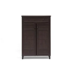 Glidden Wood Modern Shoe Cabinet (Tall) Dark Brown - Baxton Studio -Baxton Studio GUEST 86d17da5 7533 4491 a0ce a1c06a24d247