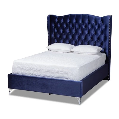 Hanne Bed Navy Blue - Baxton Studio 9 Hanne Bed Navy Blue - Baxton Studio - Image 9