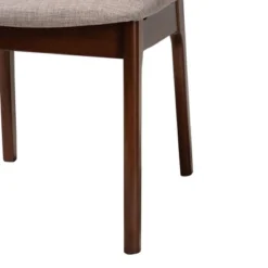 Baxton Studio Baxton Studio 2pc Dannon Fabric And Wood Dining Chairs Gray/Walnut Brown/Light Brown: Polyester Upholstery, Rubberwood Frame -Baxton Studio GUEST 87985be7 1904 4328 83cc 36c06a307856