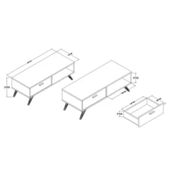 Kelson Wood Coffee Table Dark Gray/Gold - Baxton Studio 15 Kelson Wood Coffee Table Dark Gray/Gold - Baxton Studio -Baxton Studio GUEST 879a99a8 788c 4de9 8036 9ff686023170