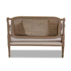 Clemence Upholstered Whitewashed Wood Sofa Loveseat Ivory/Oak - Baxton Studio 16 Clemence Upholstered Whitewashed Wood Sofa Loveseat Ivory/Oak - Baxton Studio -Baxton Studio GUEST 89bbb5b1 2351 41b6 bd0b a7c722716c86