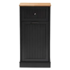 Marcel Oak Finished Kitchen Cabinet Gray/Brown - Baxton Studio