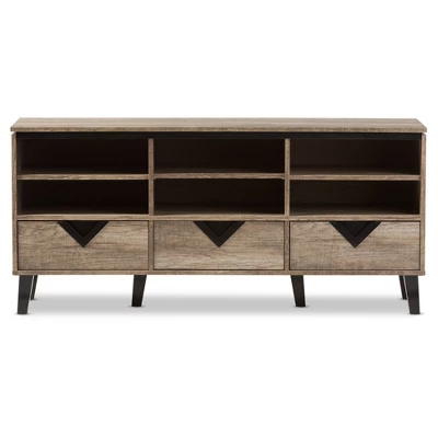 Wales Modern And Contemporary TV Stand For TVs Up To 55" Light Brown - Baxton Studio 1 Wales Modern And Contemporary TV Stand For TVs Up To 55" Light Brown - Baxton Studio