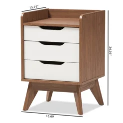 Brighton Mid - Century Modern Wood 3 - Drawer Storage Nightstand - Brown - Baxton Studio 13 Brighton Mid - Century Modern Wood 3 - Drawer Storage Nightstand - Brown - Baxton Studio -Baxton Studio GUEST 8b324236 da1e 4436 8bdc 5805f9300230