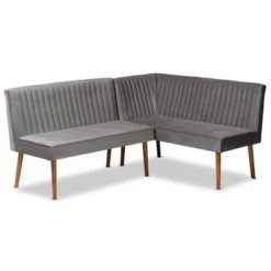 2pc Alvis Upholstered Dining Nook Banquette Set - Baxton Studio 19 2pc Alvis Upholstered Dining Nook Banquette Set - Baxton Studio -Baxton Studio GUEST 8b3865d2 d163 4fe6 83f2 87a0b6a08c1a