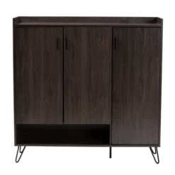 Baldor Wood 3 Door Shoe Cabinet Dark Brown - Baxton Studio 12 Baldor Wood 3 Door Shoe Cabinet Dark Brown - Baxton Studio -Baxton Studio GUEST 8ceaa7fb 60c5 4c03 9b6a 61afa0a7c634