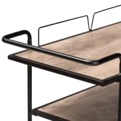 Huntley Wood And Metal Mobile Wine Cart Walnut Brown/Black - Baxton Studio 10 Huntley Wood And Metal Mobile Wine Cart Walnut Brown/Black - Baxton Studio -Baxton Studio GUEST 8cffac8d 657e 4fac b531 ffe1a5a64201