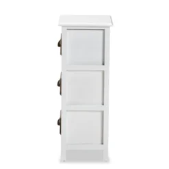 Fanning Two-Tone Wood 3 Drawer Storage Unit White/Brown - Baxton Studio -Baxton Studio GUEST 8d185300 d443 4f87 bef1 38391fb2e535