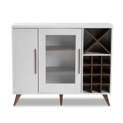 Baxton Studio Pietro Finished Wine Cabinet White/Brown - BaxtonStudio 11 Baxton Studio Pietro Finished Wine Cabinet White/Brown - BaxtonStudio -Baxton Studio GUEST 8d2895cc 44e6 4fe8 8001 94b68765fe35