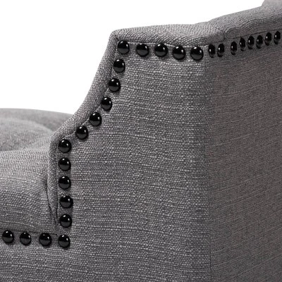 Perret Oak Finished Wood Bench Gray - Baxton Studio 3 Perret Oak Finished Wood Bench Gray - Baxton Studio - Image 3