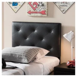 Twin Baltimore Modern And Contemporary Faux Leather Upholstered Headboard - Baxton Studio 7 Twin Baltimore Modern And Contemporary Faux Leather Upholstered Headboard - Baxton Studio -Baxton Studio GUEST 8dec36b6 79c8 4556 bb03 409627d84b08