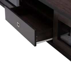 Beasley Cabinet With 2 Sliding Doors And Drawer TV Stand For TVs Up To 70" Dark Brown - Baxton Studio 6 Beasley Cabinet With 2 Sliding Doors And Drawer TV Stand For TVs Up To 70" Dark Brown - Baxton Studio -Baxton Studio GUEST 8e2b4259 667f 41dd 990b 486bdb51b1ff