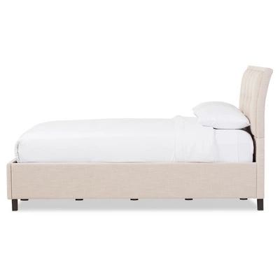 Queen Lea Modern And Contemporary Mix - Linen Storage Platform Bed - Baxton Studio 2 Queen Lea Modern And Contemporary Mix - Linen Storage Platform Bed - Baxton Studio - Image 2