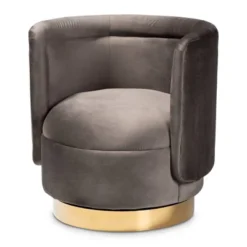 Saffi Velvet Upholstered Swivel Accent Chair - Baxton Studio 14 Saffi Velvet Upholstered Swivel Accent Chair - Baxton Studio -Baxton Studio GUEST 8e9a9d68 6def 4a18 badf 0d2a7392e08b