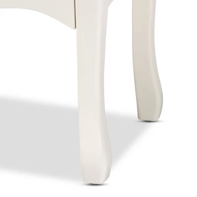 Eliya Wood 3 Drawer Storage Cabinet White - Baxton Studio 6 Eliya Wood 3 Drawer Storage Cabinet White - Baxton Studio - Image 6