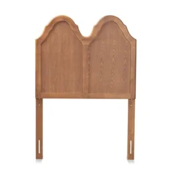 Tobin Vintage Wood Arched Headboard Walnut - Baxton Studio