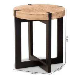 Horace Wood And Metal End Table Brown/Black - Baxton Studio 9 Horace Wood And Metal End Table Brown/Black - Baxton Studio -Baxton Studio GUEST 8f65a32a f9e9 4deb b423 ba57c811dc9d