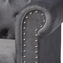 Emma Velvet Upholstered Button Tufted Chesterfield Sofa - Baxton Studio -Baxton Studio GUEST 8fa7ccf2 a50d 45e5 b02e 3055e27f1eea