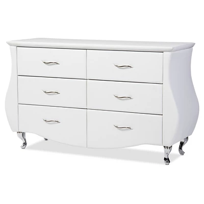 Enzo Modern And Contemporary Faux Leather 6 Drawer Dresser - Baxton Studio 5 Enzo Modern And Contemporary Faux Leather 6 Drawer Dresser - Baxton Studio - Image 5
