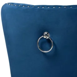 2pc Remy Velvet Upholstered Wood Dining Chair Set Blue/Espresso - Baxton Studio: Oak Frame, Soft Touch -Baxton Studio GUEST 91ea6e48 9568 499f afce e81d68adb2ae