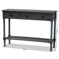 Garvey Wood 3 Drawer Entryway Console Table - Baxton Studio 17 Garvey Wood 3 Drawer Entryway Console Table - Baxton Studio -Baxton Studio GUEST 91f49f07 c651 434d a4f3 813309534f2b