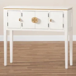 Aiko Wood Console Table White - Baxton Studio 13 Aiko Wood Console Table White - Baxton Studio -Baxton Studio GUEST 91f8a22c cca7 4e9d a211 eecd3e73c2cf