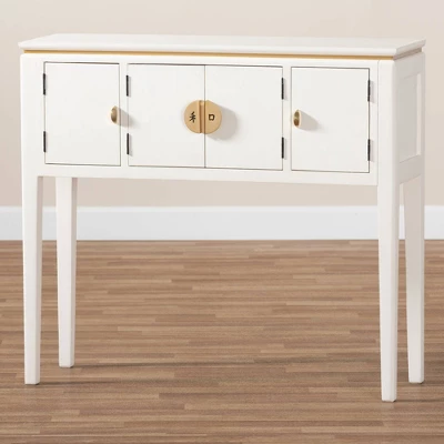 Aiko Wood Console Table White - Baxton Studio 6 Aiko Wood Console Table White - Baxton Studio - Image 6