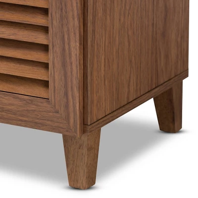 Shelf Wood Shoe Storage Cabinet With Drawer Coolidge Brown - Baxton Studio 5 Shelf Wood Shoe Storage Cabinet With Drawer Coolidge Brown - Baxton Studio - Image 5