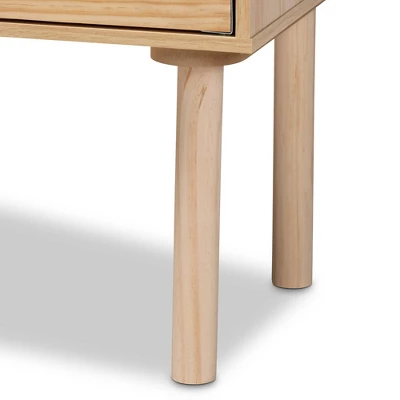 Maclean Rattan Wood 2 Door Storage Cabinet Natural/Brown - Baxton Studio 7 Maclean Rattan Wood 2 Door Storage Cabinet Natural/Brown - Baxton Studio - Image 7