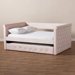Full Amaya Velvet Daybed With Trundle Pink - Baxton Studio 18 Full Amaya Velvet Daybed With Trundle Pink - Baxton Studio -Baxton Studio GUEST 9252961e 244c 478f 8fd3 f143add99edd