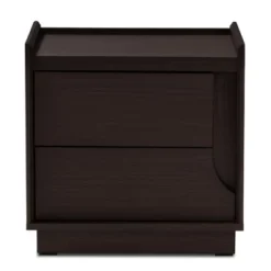 Larsine Finished 2 Drawer Nightstand Brown - Baxton Studio 12 Larsine Finished 2 Drawer Nightstand Brown - Baxton Studio -Baxton Studio GUEST 92a8d769 526c 48ee b918 eb84ad7a4538
