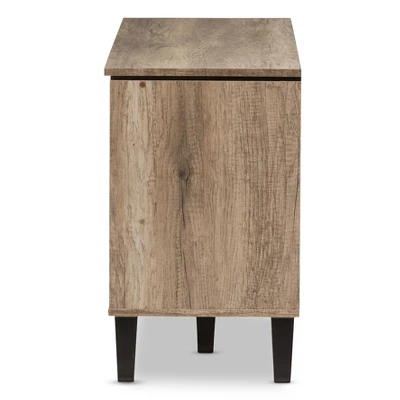 Wales Modern And Contemporary TV Stand For TVs Up To 55" Light Brown - Baxton Studio 2 Wales Modern And Contemporary TV Stand For TVs Up To 55" Light Brown - Baxton Studio - Image 2