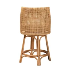 Bella Rattan Counter Stool Natural Brown/White - Baxton Studio -Baxton Studio GUEST 941757cf b6d6 4e61 b87b 141ffcc0ca65