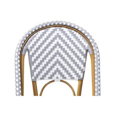 Set Of 2 Celie Indoor And Outdoor Stackable Bistro Dining Chairs - Baxton Studio 3 Set Of 2 Celie Indoor And Outdoor Stackable Bistro Dining Chairs - Baxton Studio - Image 3