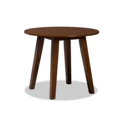 35" Ela Wide Round Wood Dining Table - Baxton Studio -Baxton Studio GUEST 95c7374d 1cbb 4035 9bf9 ca4279592182