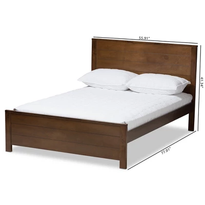 Catalina Modern Classic Mission Style Finished Wood Platform Bed - Baxton Studio 7 Catalina Modern Classic Mission Style Finished Wood Platform Bed - Baxton Studio - Image 7
