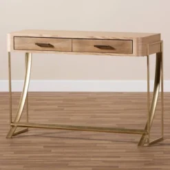 Lafoy Natural Finished Wood And Finished 2 Drawer Console Table Brown - Baxton Studio 14 Lafoy Natural Finished Wood And Finished 2 Drawer Console Table Brown - Baxton Studio -Baxton Studio GUEST 965cac67 0678 4a7e 8eb1 66a2bb462ca3