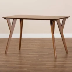 Sahar Mid-Century Wood Dining Table Walnut/Brown - Baxton Studio 12 Sahar Mid-Century Wood Dining Table Walnut/Brown - Baxton Studio -Baxton Studio GUEST 9685d5c1 af53 4d19 9a96 e421205ed768
