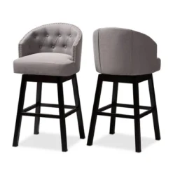 Set Of 2 Theron Swivel Barstools - Baxton Studio 14 Set Of 2 Theron Swivel Barstools - Baxton Studio -Baxton Studio GUEST 9696b411 4e2c 431a 9b7d cb65429e0b8b
