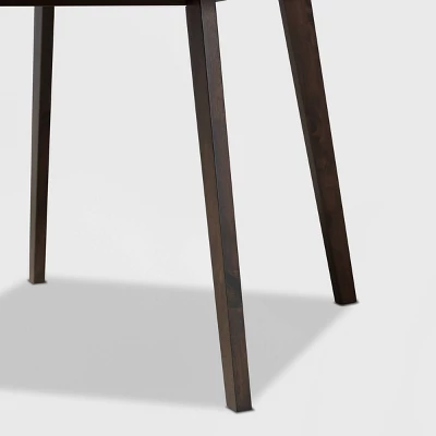 5pc Britte Fabric Upholstered Wood Dining Set - Baxton Studio 4 5pc Britte Fabric Upholstered Wood Dining Set - Baxton Studio - Image 4