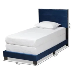 Tamira Glam Velvet Fabric Upholstered Panel Bed - Baxton Studio 13 Tamira Glam Velvet Fabric Upholstered Panel Bed - Baxton Studio -Baxton Studio GUEST 98a490b9 0c11 4adb 8437 4456e70435fc