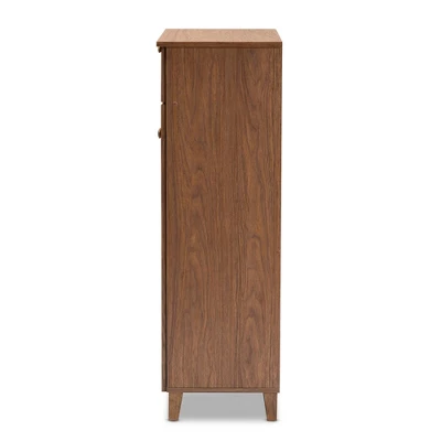 Shelf Wood Shoe Storage Cabinet With Drawer Coolidge Brown - Baxton Studio 3 Shelf Wood Shoe Storage Cabinet With Drawer Coolidge Brown - Baxton Studio - Image 3