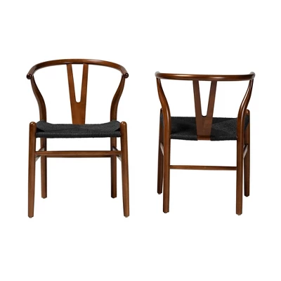2pc Paxton Wood Dining Chair Set - Baxton Studio 8 2pc Paxton Wood Dining Chair Set - Baxton Studio - Image 8