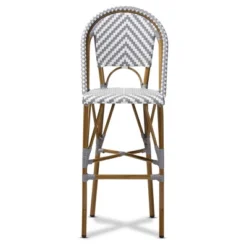 Baxton Studio Ilene Indoor And Outdoor Stackable Bistro Barstool Gray/White - BaxtonStudio 13 Baxton Studio Ilene Indoor And Outdoor Stackable Bistro Barstool Gray/White - BaxtonStudio -Baxton Studio GUEST 99aedc25 ef68 4e70 8b19 29069a1b9bb0