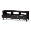 Elaine Modern And Contemporary Finished TV Stand For TVs Up To 60" Dark Brown - Baxton Studio